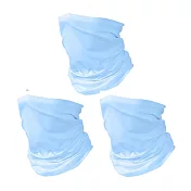 台灣製耳掛式涼感防曬面罩 超值三入組(3色任選) 藍色三入