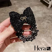 【Hera 赫拉】專櫃精品暗黑耀手工串珠滿鑽造型髮圈 HRG4 蝴蝶結款