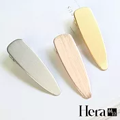 【Hera 赫拉】時尚幾何滑板金屬拉絲邊夾/鴨嘴夾 三入組(香檳金+玫瑰色+星光銀)
