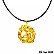 JoveGold漾金飾 龍吟富貴黃金墜子  送白鋼項鍊