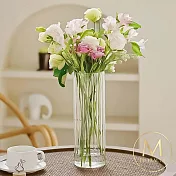 【Floral M】法式薇薇安輕奢高級玻璃花瓶