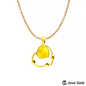 JoveGold漾金飾 戀戀不忘黃金墜子  送玫瑰鋼項鍊