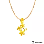 JoveGold漾金飾 閒情逸致黃金墜子  送玫瑰鋼項鍊