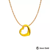 JoveGold漾金飾 美好的一天黃金墜子  送玫瑰鋼項鍊