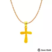 JoveGold漾金飾 理想主義黃金墜子-鑽砂款  送玫瑰鋼項鍊