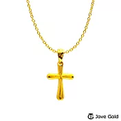 JoveGold漾金飾 理想主義黃金墜子-素面款  送玫瑰鋼項鍊