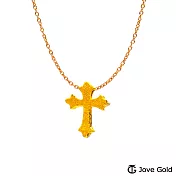 JoveGold漾金飾 堅定信仰黃金墜子  送玫瑰鋼項鍊