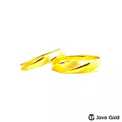 JoveGold漾金飾 歌頌幸福黃金成對戒指