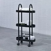 【H&R安室家】三層縫隙置物車 推車 收納架 BC340B 白色