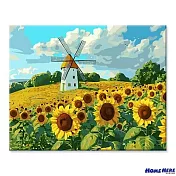 [HOMEHERE] DIY數字油畫/ 向日葵 風車小屋
