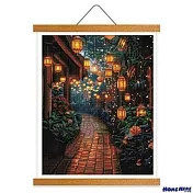 [HOMEHERE] DIY鑽石畫／古院燈影 掛軸無框版