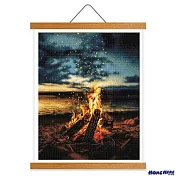 [HOMEHERE] DIY鑽石畫／海邊柴火 掛軸無框版