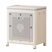 【好氣氛家居】115L大容量移動折疊收納箱/兩款可選/2入組 灰色*2