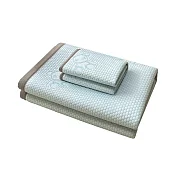 涼感豆豆冰絲提花床墊 兩種尺寸同一價格 附同款枕頭套(床蓆/床墊/涼感床墊/涼感枕頭) 冰豆藍-雙人