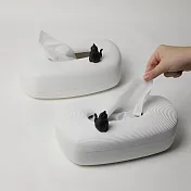 QUALY｜鵝卵石衛生紙盒-L (黑貓)