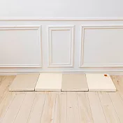 【Mang Mang 小鹿蔓蔓】兒童4cm抗菌摺疊防護地墊/床邊墊-四折連接款(兩色可選) 鋼琴拿鐵