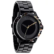 NIXON The DIVVY 幾何個性時尚都會腕錶-豹紋黑