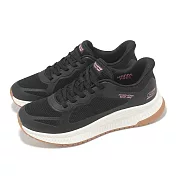 Skechers 休閒鞋 Bobs Squad 4-Staple Look Slip-Ins 女鞋 黑 健走 厚底 117624BLK 22.5cm BLACK