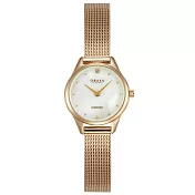 OBAKU 芙蕾雅之淚時尚腕錶-玫瑰金