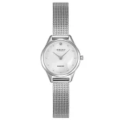 OBAKU 芙蕾雅之淚時尚腕錶-銀