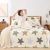 【DUYAN 竹漾】法蘭絨羊羔絨毯 / 彩光初星