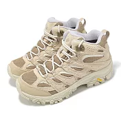 Merrell 登山鞋 Moab 3 Mid WP 女鞋 防水鞋面 拿鐵色 沙色 中筒 越野 郊山 ML038790 23cm HAZEL