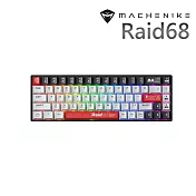 MACHENIKE Raid68 60%磁軸機械式RGB電競鍵盤-磁灰軸/紅色款