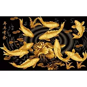 ArtLife藝術生活【90003】年年有餘 (炫金) _ DIY 數字 油畫 彩繪