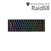 MACHENIKE Raid68 60%磁軸機械式RGB電競鍵盤-磁灰軸/黑色款
