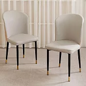 Homelike 喜家居曲面造型餐椅-2入組(二色可選)(2323) 無 簡約灰