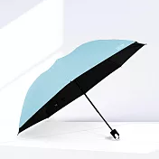 【TDN】收的妙降溫黑膠反向折傘 抗UV秒收傘(晴雨傘自動收傘B7488)湖水藍 湖水藍