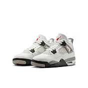 NIKE AIR JORDAN 4 RETRO OG (GS) 中大童 女籃球鞋-IB4171100 US3.5 白灰色