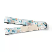 【ekax】造型行李束帶 水藍花舞