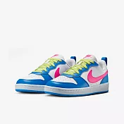 NIKE COURT BOROUGH LOW RECRAFT (GS) 中大童 女休閒鞋-IH0644161 US3.5 白藍色