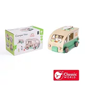 【德國 classic world 客來喜經典木玩】木樂露營冒險車《20264》