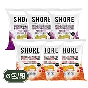 【PALIER】SHORE 英國海藻脆片6入組(北京烤鴨、是拉差甜辣醬)