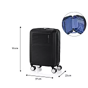 American Tourister - 美國旅行者 MAXIVO 輕量煞車輪雙層防盜拉鍊20吋行李箱旅行箱 曜石黑