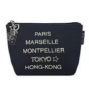 agnes b.to b.城市帆布化妝包- 黑