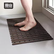 【日本霜山】折疊式PVC浴室防滑排水墊/止滑墊(67x43cm)-多色可選- 咖啡