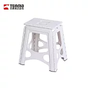 【日本天馬】快收耐固便攜式防滑摺疊/摺合椅-高39CM- 典雅白