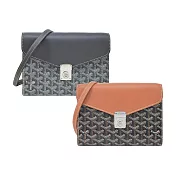 GOYARD CHYPRE 翻蓋信封斜背包-任選色 黑棕