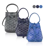 GOYARD Mini Petit Flot 塗料帆布手提/斜背水桶包-迷你/多色 天藍