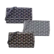 GOYARD Varenne 經典LOGO防水帆布翻蓋WOC斜背包-任選色 灰