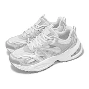 Skechers 休閒鞋 Uno Ryze-Scale UP 女鞋 銀 白 老爹鞋 復古 氣墊 舒華代言款 177606LTGY 24.5cm LIGHT GRAY