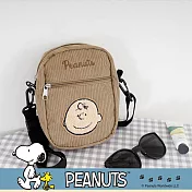SNOOPY x Kiiwi O! 聯名款．復古隨行斜背袋  查理布朗