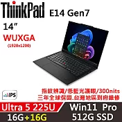 【Lenovo】聯想 ThinkPad E14 Gen7 14吋 AI PC 三年保固 Ultra 5 225U/16G/512G/W11P