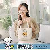 Kiiwi O! x SNOOPY 聯名款.帆布提袋 餅乾白