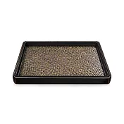 【C’est Chic】柿合緣手編藤面方茶盤-幅39cm-3色可選 風化黑