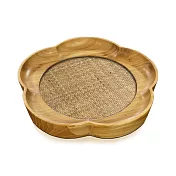 【C’est Chic】小築裏手編藤面梅花茶盤-幅34cm-2色可選 原木色