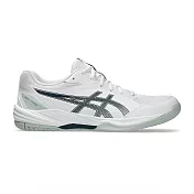 Asics 亞瑟士 GEL-Task 4 [1071A103-102] 男 排球鞋 羽球鞋 室內運動 包覆 回彈 白 綠
